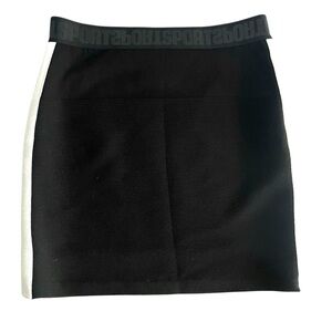 Marc Cain Sport Ribbed Knit Pencil Skirt N4 US 8 Black White
